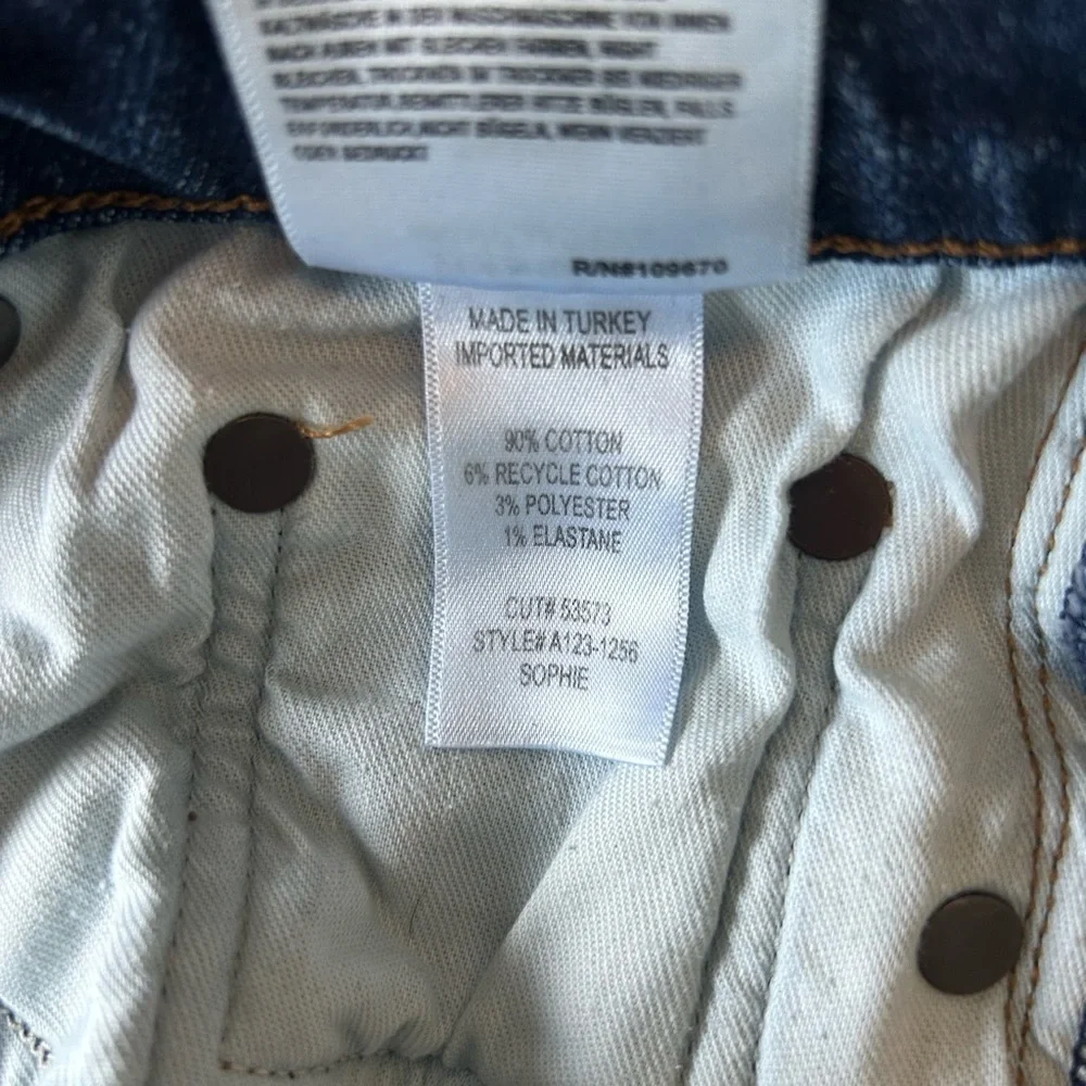 Agolde Sophie High Rise Skinny Denim Blue Jeans Size 27
